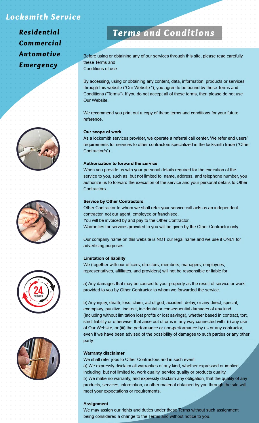 Locksmith Of Phoenix AZ Phoenix, AZ 602-687-1792 - Terms-and-condition